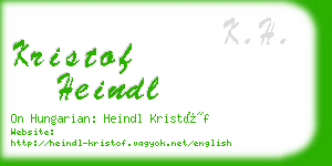 kristof heindl business card